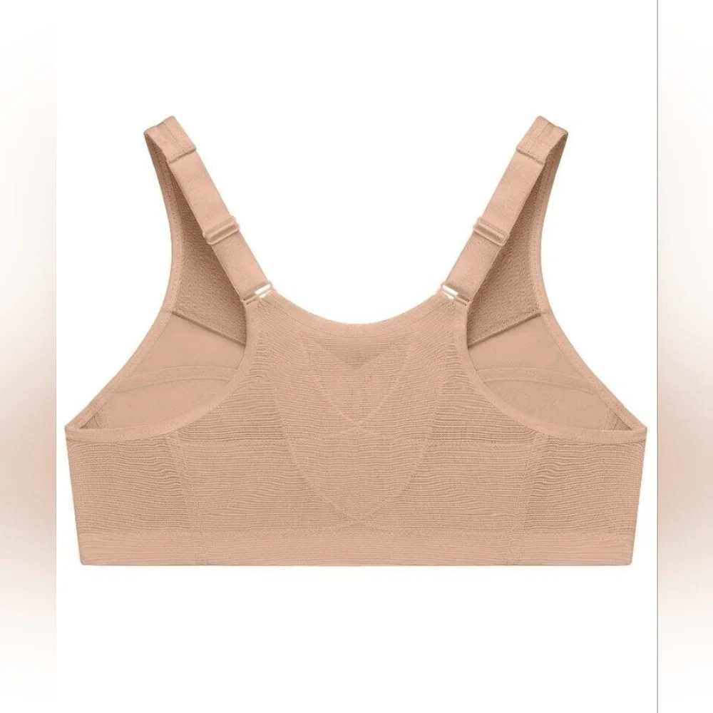 Sz 40C Cafe Glamorise MagicLift Front-Closure with Posture Back Support Bra